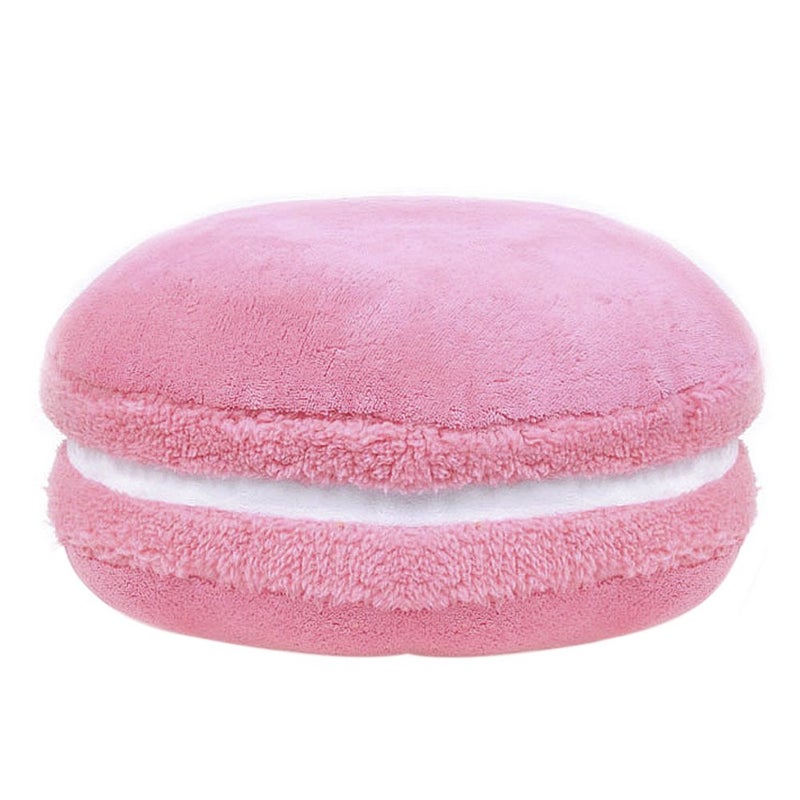 ChezMax Macaron Pillow Plush Back Bolster Cushion Microbead Throw Pillow Case Round Seat Cushion Home Decor Pillow for Sofa Bedroom Office Dormitory Car 14.5" Pink - Image 1